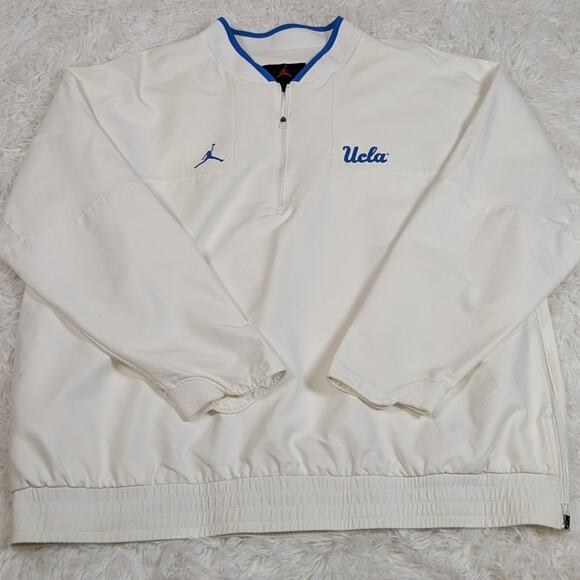 Jordan UCLA Bruins Quarter Zip Pullover Windbreaker Jacket White XXL - Picture 11 of 11